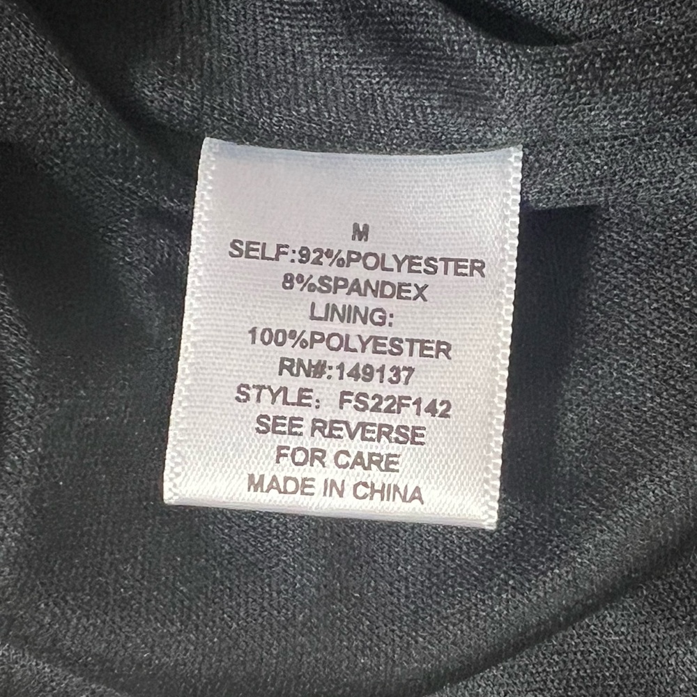 Fiestar One Shoulder Ruched Black Dress Size Medium - Picture 7 of 9